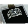 Image 1 : MASONIC SYMBOL RING SIZE 13