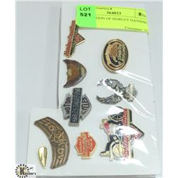COLLECTION OF HARLEY DAVIDSON PINS