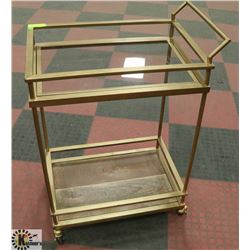 ROLLING METAL LIQUOR TROLLEY, 24 X 16 X 33