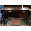 Image 1 : SMALL WOOD DESK WITH  FILE DRAWER, 44 X 20 X 30