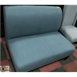 NEW BLUE GRAY LOVE SEAT, 47 INCH WIDE