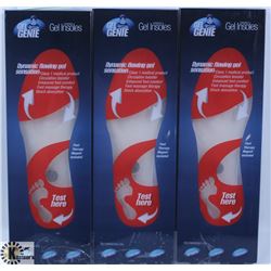 3 PAIRS OF NEW SZ L  MENS (7-13 ) GEL GENIE INSOLE
