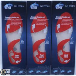 3 PAIRS OF NEW SZ L  MENS (7-13 ) GEL GENIE INSOLE