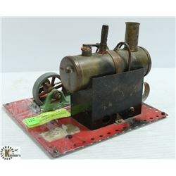 WORKING VINTAGE METAL STEAM ENGINE