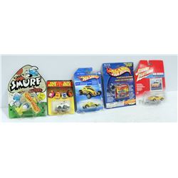 BAG OF 1:43 DIE CASTS SMURFS HOT WHEELS MCDONALDS