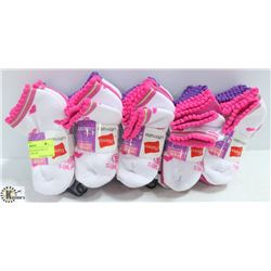 20 PAIR OF NEW HANES LOW CUT GIRLS SOCKS, SIZE SM