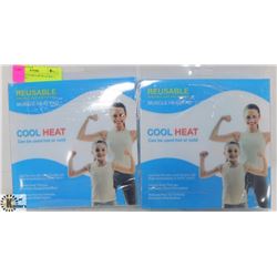 PAIR OF REUSABLE MUSCLE HOT / COLD PADS