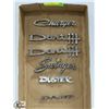 Image 1 : FLAT OF VINTAGE DODGE AND PLYMOUTH FENDER EMBLEMS