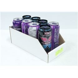 8 CANS ROCKSTAR ENERGY DRINKS, BLU RAZ & KILLER