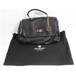 RED DRAGON WOMENS DESIGNER BLACK LEATHER