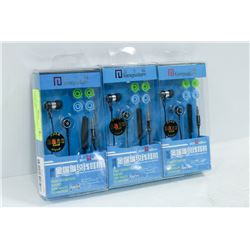 LOT OF 3 HIGH DEFINITION EARPHONES