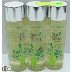 LOT OF 3 YUZU BODY WASH WITH  PURE AFRICAN BAOBAB