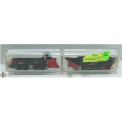2 LILIPUT 209-09 HO SNOWPLOW TENDER RAILROAD CARS