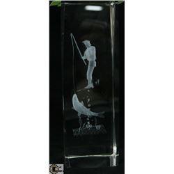 CRYSTAL HOLOGRAM FISHERMAN FIGURINE