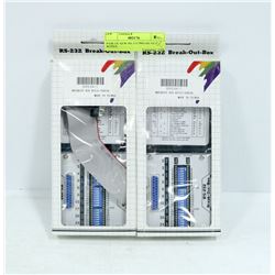 PAIR OF NEW RS-232 BREAK OUT BOXES