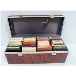 VINTAGE 8-TRACK COLLECTION WITH CASE LOTS OF