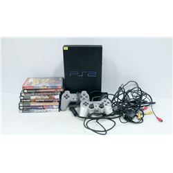 PLAYSTATION 2 GAMING SYSTEM WITH 2 CONTROLLERS,