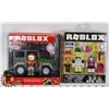 Image 1 : LOT W/ ROBLOX FIGURES & APOCOLYPSE 4X4 CAR FIGURE.