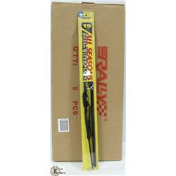 BOX OF 5 NEW 19" WIPER BLADES