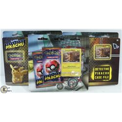 LOT OF 3 POKEMON DETECTIVE PIKACHU CASE FILE