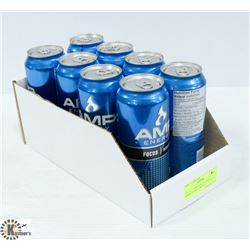 LOT OF 8 AMP ENERGY MIXED BERRY ENERGY DRINKS