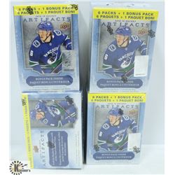 LOT OF FOUR 2018-19 UPPER DECK ARTIFACTS 7 PACK