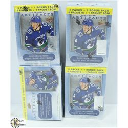 LOT OF FOUR 2018-19 UPPER DECK ARTIFACTS 7 PACK