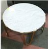 Image 1 : QUALITY BUILT MARBLE AND BRASS ROUND COFFEE TABLE