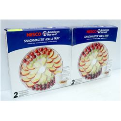 LOT OF 2 NESCO SNACKMASTER ADD A TRAY ACCESSORY