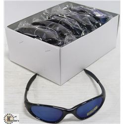 BOX OF OAKLEY STYLE BLACK DESIGNER SUNGLASSES