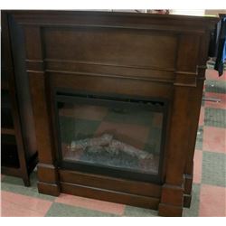 SOLID DARK WOOD FIRE PLACE WITH MULTI-