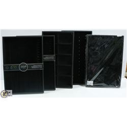 LOT OF 5 JEWELLERY ORGANIZER DISPLAY TRAYS,