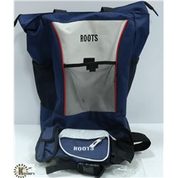 ROOTS ROLLING BAG WITH EXTENDABLE HANDLE, COMES