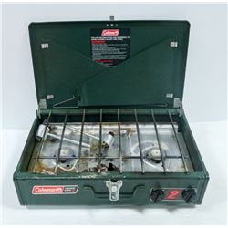GREEN COLEMAN PROPANE CAMP STOVE -