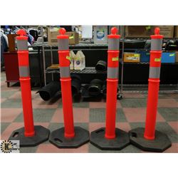 LOT OF 4 REFLECTIVE PYLONS