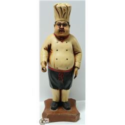 TALL CHEF FIGURINE ON SQUARE BASE -