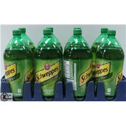 8 BOTTLES OF 2L SCHWEPPES GINGER ALE
