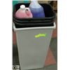 Image 1 : 4 GARBAGE BINS WITH ASSORTED CLEANERS