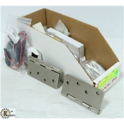 BOX OF VARIOUS ELECTRICAL HARDWARE, INCLUDES