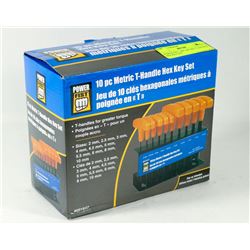 POWER FIST 10PC METRIC T-HANDLE HEX KEY SET