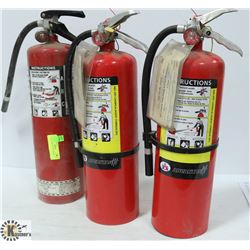 LOT OF 3 FIRE EXTINGUISHERS