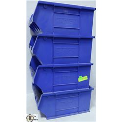 LOT OF 4 BLUE BARTON SHOP BINS