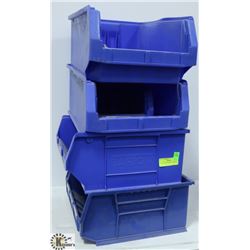 LOT OF 4 BLUE BARTON SHOP BINS
