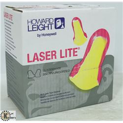 BOX OF LASER LITE MULTI COLOR FOAM EARPLUGS