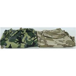 2 PAIRS OF NEW CAMO PANTS - 1 MEN'S SIZE L
