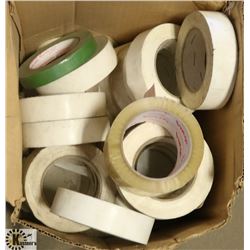BOX OF MIXED ROLLS OF TAPE