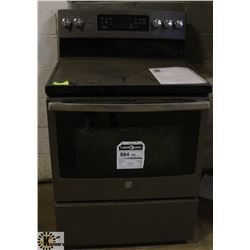 GE 30" SLATE FINISH SELF CLEANING CONVECTION RANGE