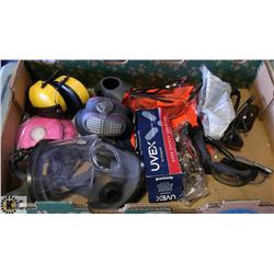 FLAT OF SAFETY SUPPLIES - FULL FACE MASK,