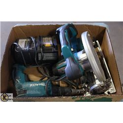 BOX OF MAKITA TOOLS INCL. MAKITA MULTI-