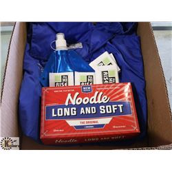 BOX W/NEW GOLF ACCESSORIES INCL. 15 PACK